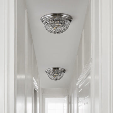 Malia 12" Traditional Transitional Iron LED Flush Mount - JONATHAN Y